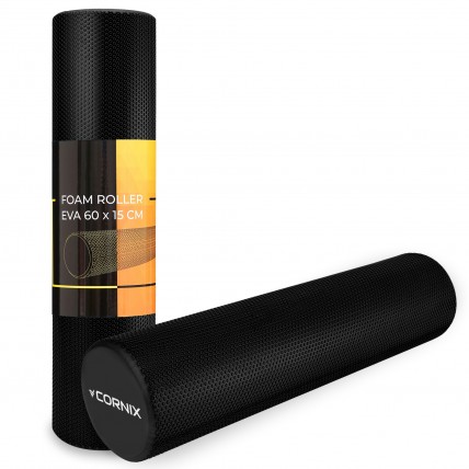 Масажний ролик Cornix EVA+ 60 x 15 см (валик, роллер) XR-0310 Black