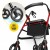 Роллер для ходьби 4FIZJO складний, зі сумкою Black/Red (P-5905973406901)