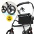 Костыли ортопедические 4FIZJO MED 2 шт с опорой для локтя, регулируемые Black (P-5905973403375)