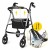 Костыли ортопедические 4FIZJO MED 2 шт с опорой для локтя, регулируемые Black (P-5905973403375)