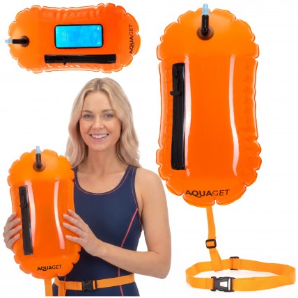 Буй для плавання Aquaget 2 в 1 20 л надувний AQ0038 Orange Буй для плавання Aquaget 2 в 1 20 л надувний AQ0038 Orange