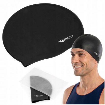 Шапочка для плавання Aquaget AQ0033 Black Шапочка для плавання Aquaget AQ0033 Black