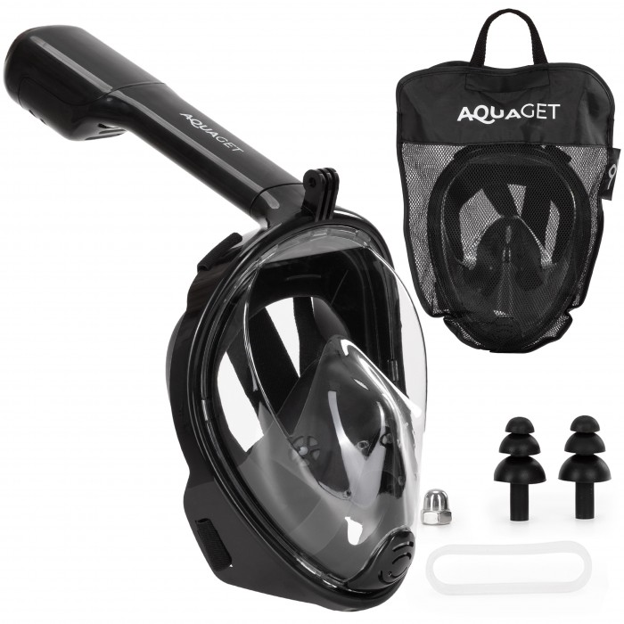 Маска для снорклінгу Aquaget повнолицьова Size L/XL AQ0004 Black