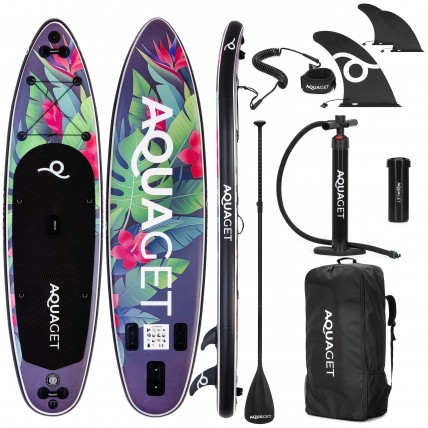 Надувна SUP дошка Aquaget 320 см з веслом AQ0047 Black/Violet Надувна SUP дошка Aquaget 320 см з веслом AQ0047 Black/Violet