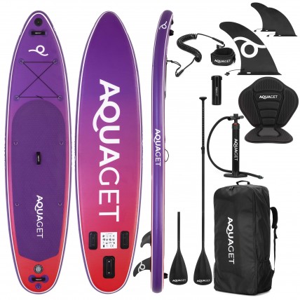 Надувна SUP дошка Aquaget 350 см з веслом AQ0043 Violet/Red Надувна SUP дошка Aquaget 350 см з веслом AQ0043 Violet/Red