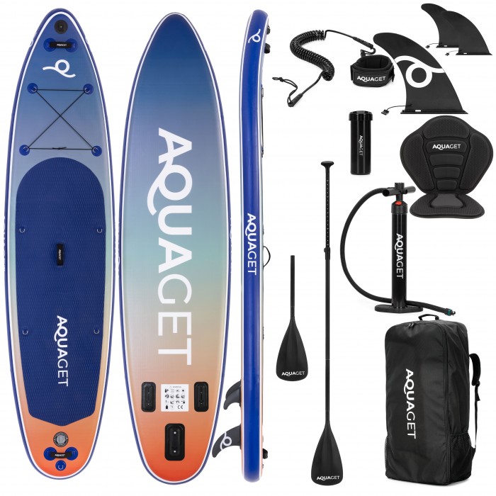 Надувна SUP дошка Aquaget 350 см з веслом AQ0044 Blue/Orange