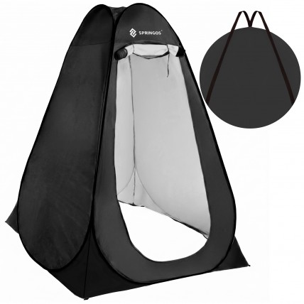 Палатка туалет-душ, раздевалка Springos Pop-Up 190 x 120 x 120 см самораскладывающаяся PT036 Black