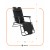 Шезлонг (крісло-лежак) Springos Zero Gravity для пляжу, тераси та саду GC0060 Black Шезлонг (крісло-лежак) Springos Zero Gravity для пляжу, тераси та саду GC0060 Black