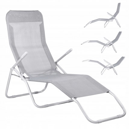Шезлонг Springos Zero Gravity складний GC0015 Grey