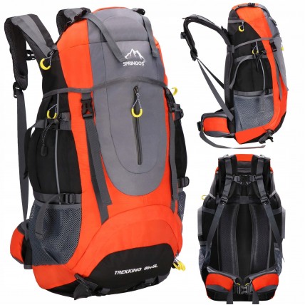 Туристический рюкзак Springos 70 л CS0128 Black/Grey/Orange Туристический рюкзак Springos 70 л CS0128 Black/Grey/Orange