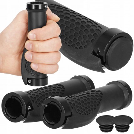 Гріпси велосипедні Springos 22 мм ергономічні BA0039 Black