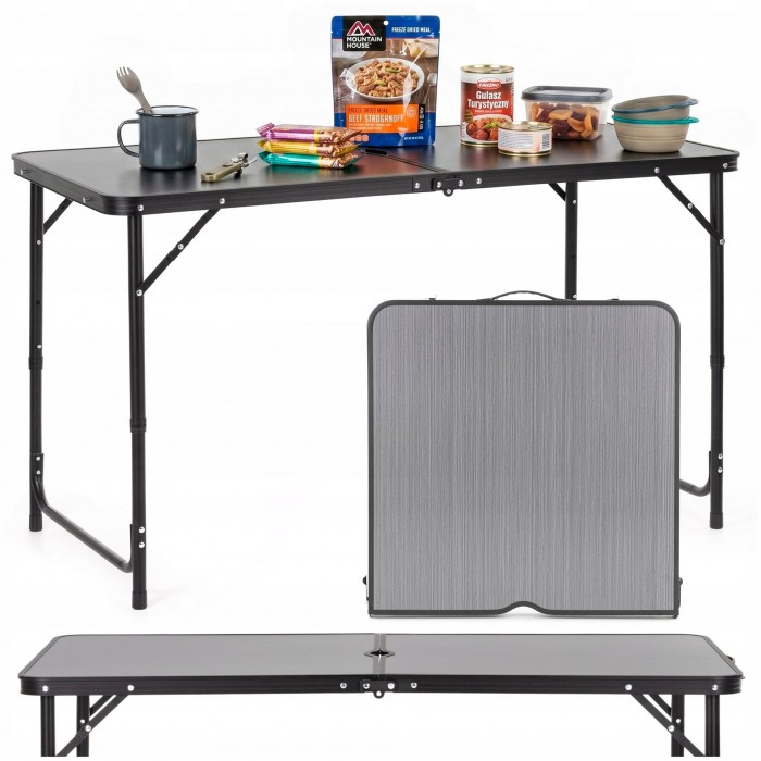 Кемпинговый стол Springos 120 x 60 см складной CS0183 Grey/Black