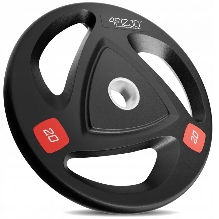 Диск олимпийский 4FIZJO 1 x 20 кг 51 мм металлический, прорезиненный Black (P-5905973401296)