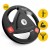 Диск олимпийский 4FIZJO 1 x 20 кг 51 мм металлический, прорезиненный Black (P-5905973401296)
