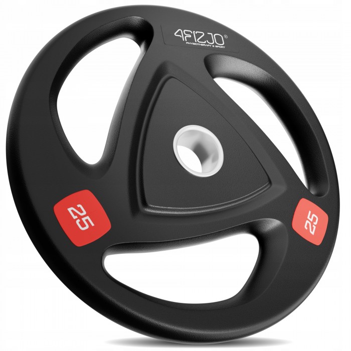 Диск олимпийский 4FIZJO 1 x 20 кг 51 мм металлический, прорезиненный Black (P-5905973401296)
