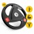 Диск олимпийский 4FIZJO 1 x 20 кг 51 мм металлический, прорезиненный Black (P-5905973401296)