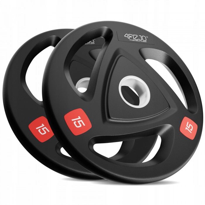 Диск олимпийский 4FIZJO 2 x 10 кг 51 мм металлический, прорезиненный Black (P-5905973401289)
