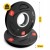 Диск олімпійський 4FIZJO 2 x 1.25 кг 51 мм металевий, прогумований Black (P-5905973401258)