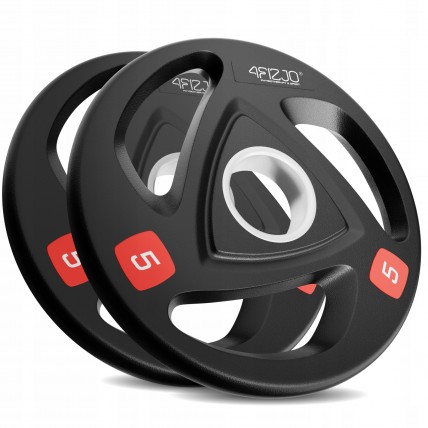 Диск олимпийский 4FIZJO 2 x 5 кг 51 мм металлический, прорезиненный Black (P-5905973401241)