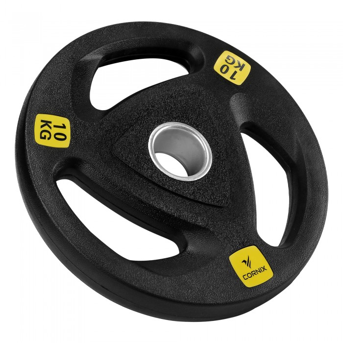 Диск олімпійський Cornix 1 x 10 кг 51 мм металевий, прогумований XR-0426 Black