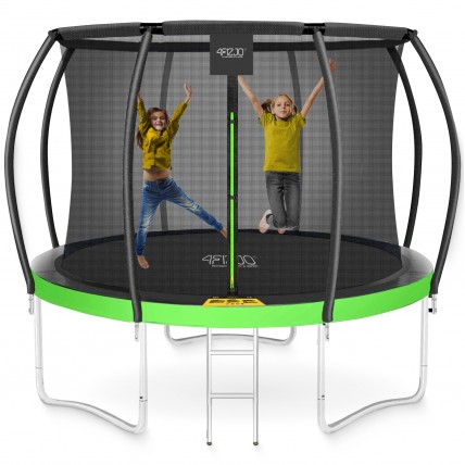 Батут із внутрішньою сіткою 4FIZJO PRO 10FT 312 см Black/Green (P-5907739314178)