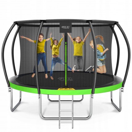 Батут із внутрішньою сіткою 4FIZJO PRO 14FT 435 см Black/Green (P-5907739314192)
