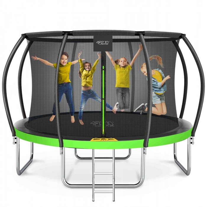 Батут с внутренней сеткой 4FIZJO PRO 14FT 435 см Black/Green (P-5907739314192)