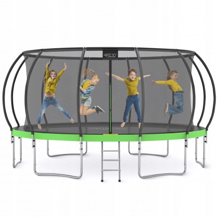 Батут із внутрішньою сіткою 4FIZJO PRO 16FT 496 см Black/Green (P-5907739319241)