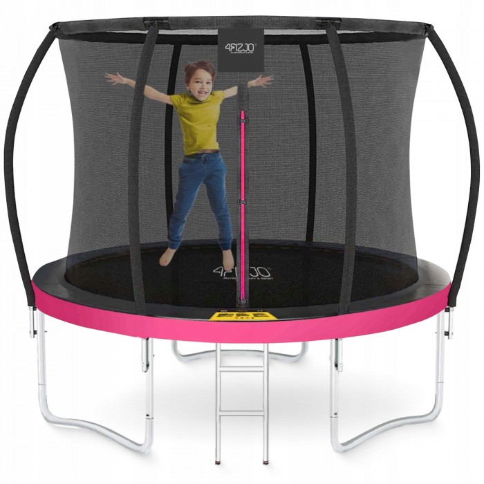 Батут із внутрішньою сіткою 4FIZJO PRO 8FT 252 см Black/Pink (P-5907739314550)