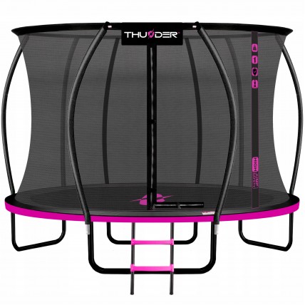 Батут с внутренней сеткой THUNDER Inside Ultra 12FT 374 см Black/Pink