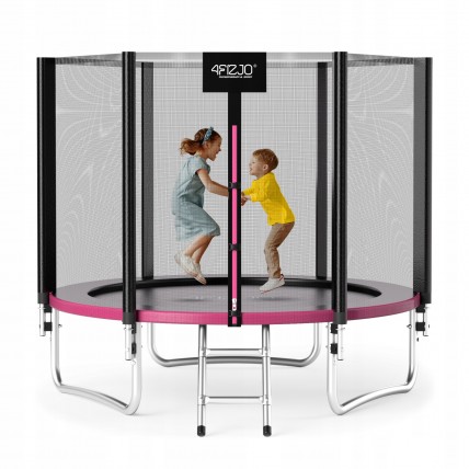 Батут із зовнішньою сіткою 4FIZJO Classic 8FT 252 см Black/Pink (P-5907739314536)