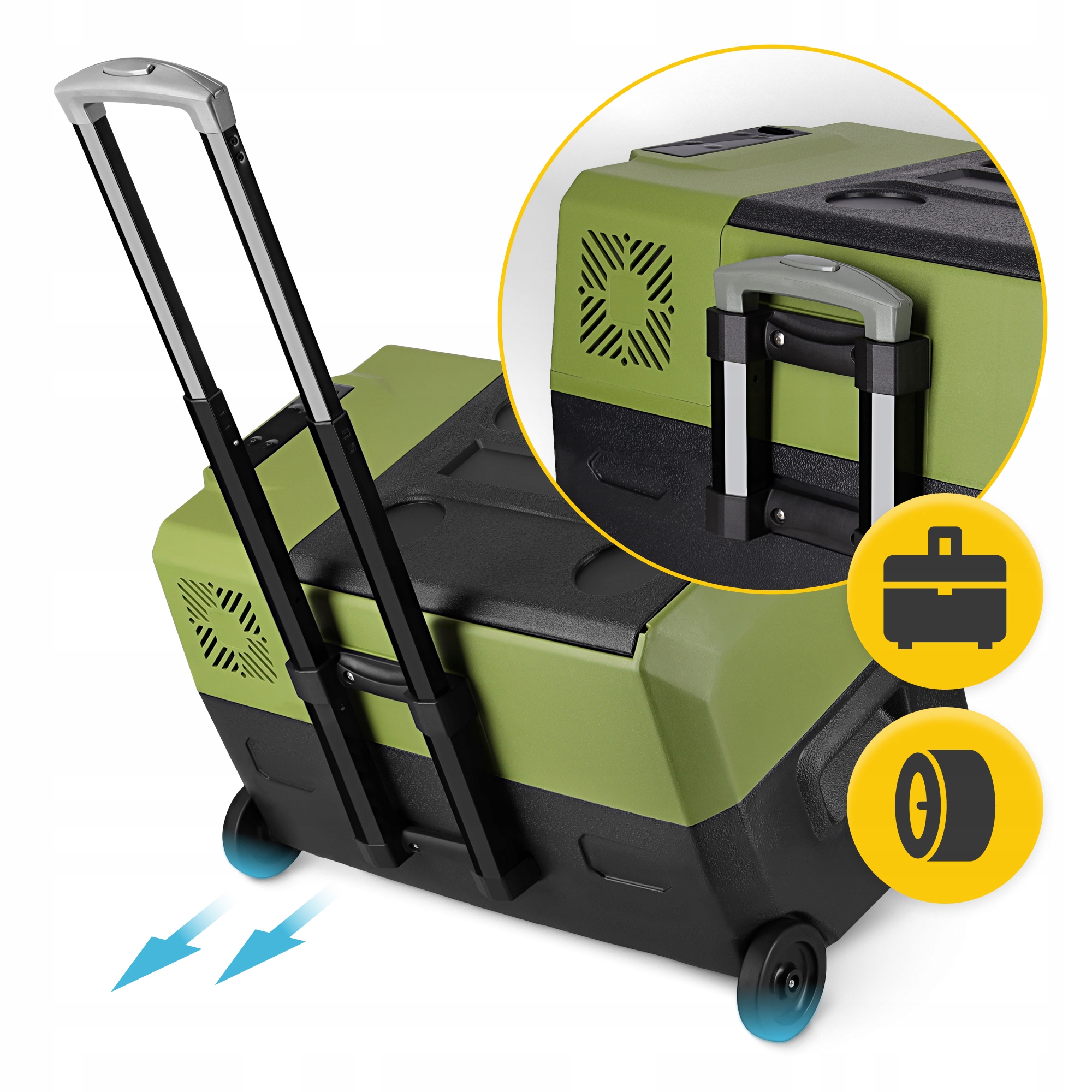 Холодильник туристичний компресорний Mountain Goat XTREME 27.8 л електричний, переносний Black/Olive (P-5905973404884) — фото 5
