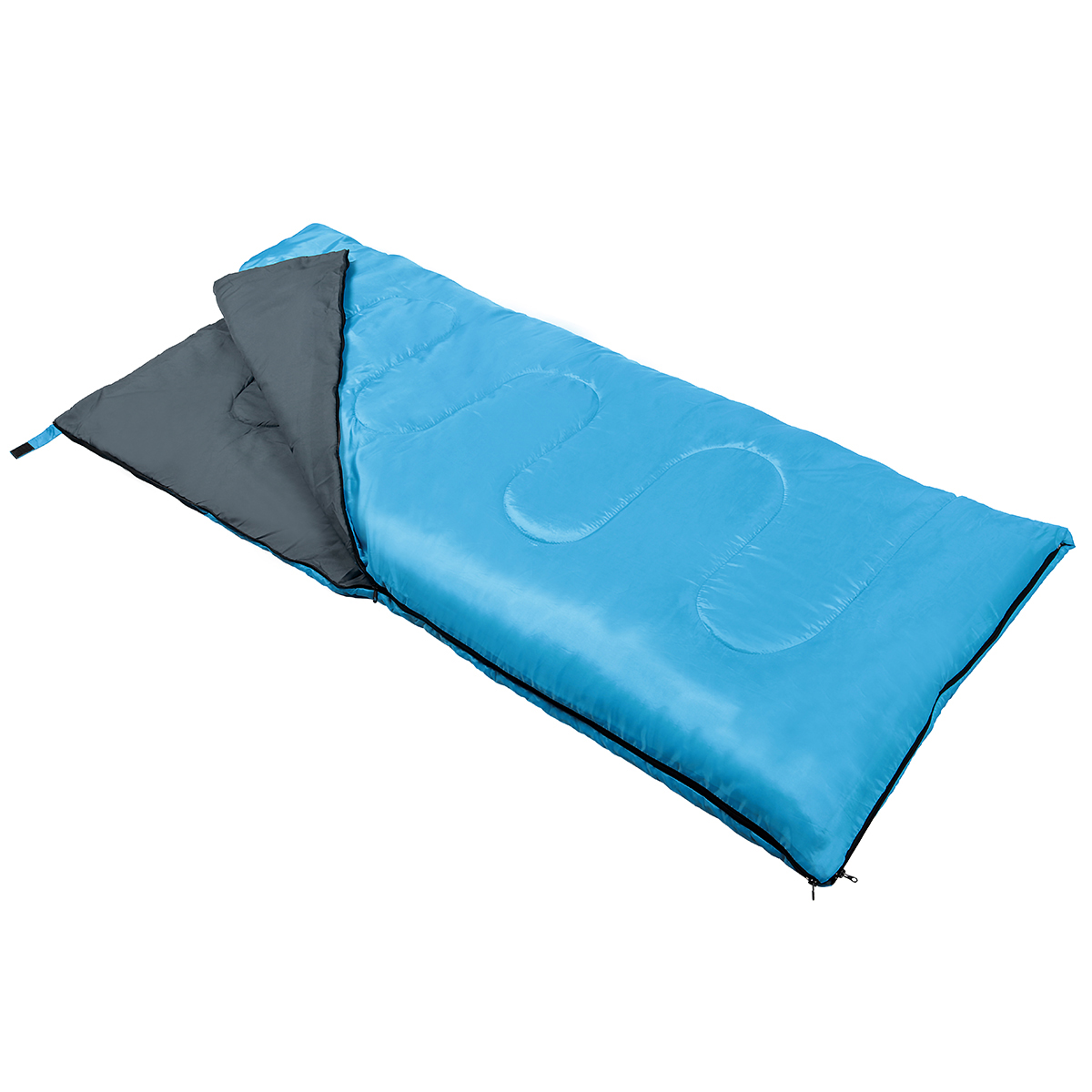 Спальний мішок (спальник) ковдра SportVida SV-CC0060 +2 ...+21°C R Sky Blue/Grey — мініатюра 8