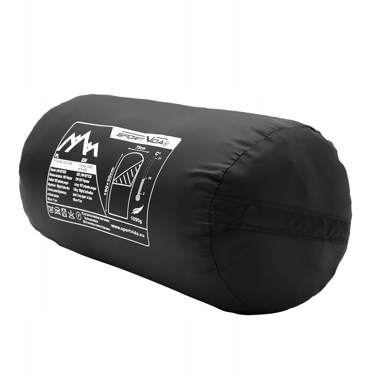 Спальний мішок (спальник) ковдра SportVida SV-CC0062 +2 ...+21°C R Black/Grey — мініатюра 3
