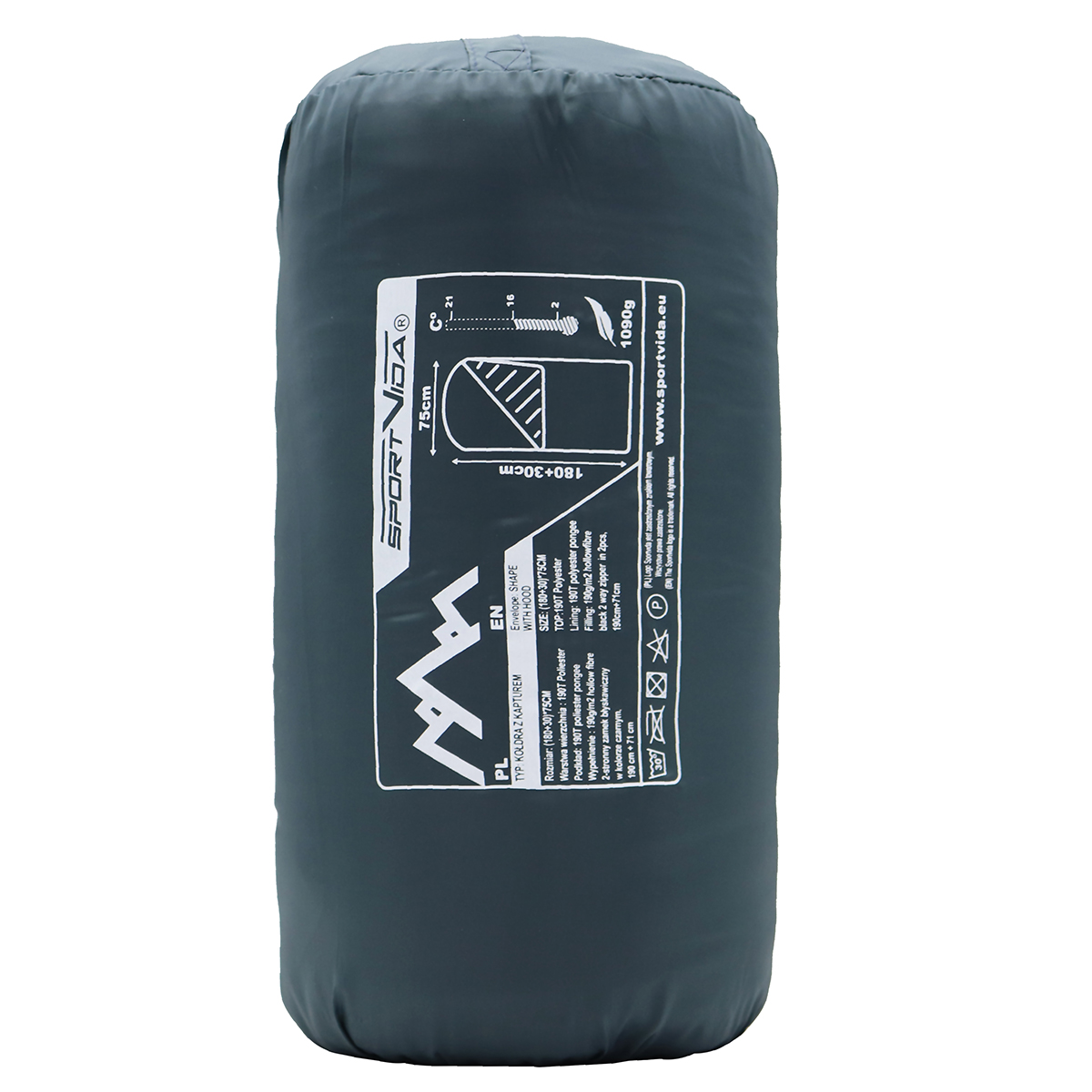 Спальний мішок (спальник) ковдра SportVida SV-CC0063 +2 ...+21°C R Navy Green/Red — мініатюра 6