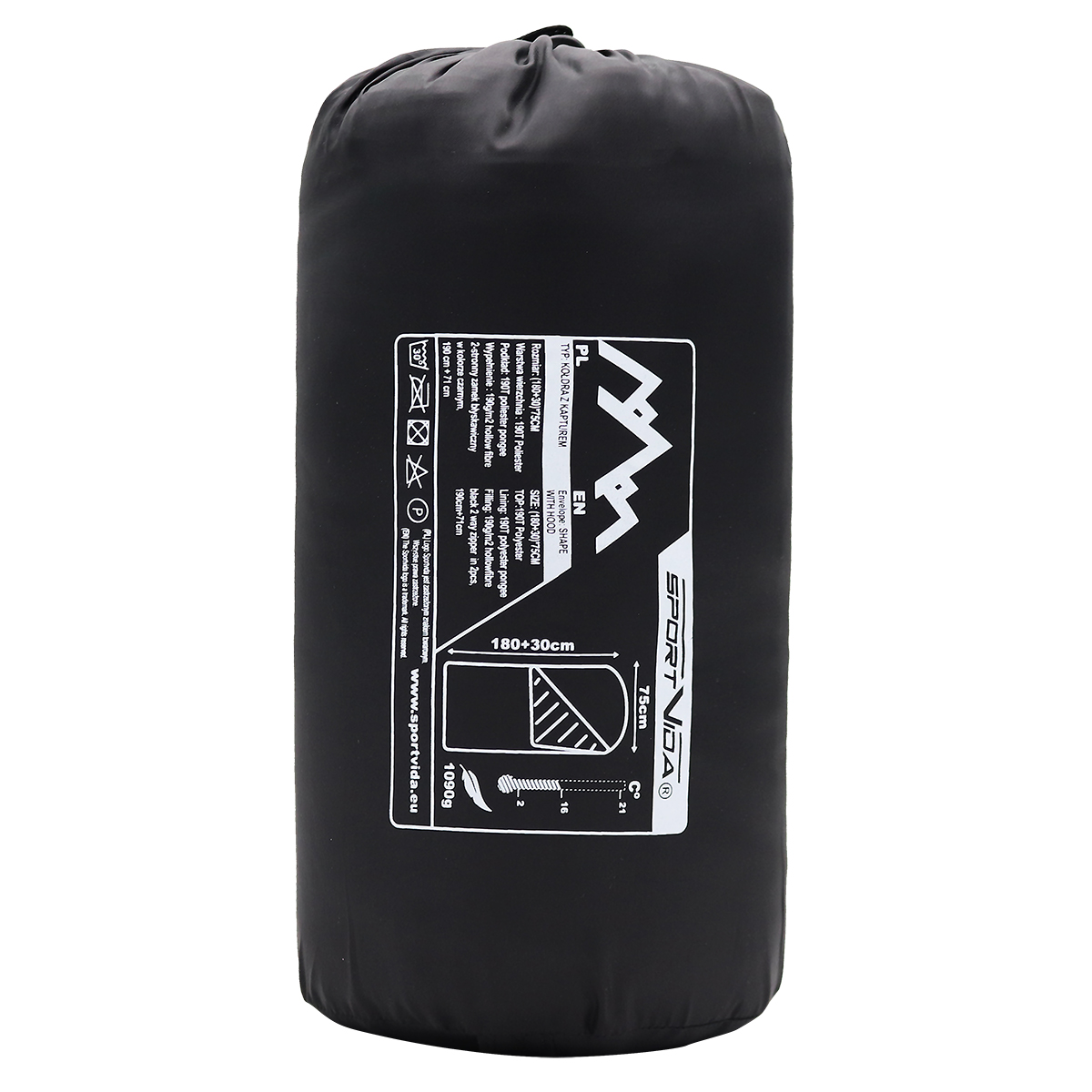 Спальний мішок (спальник) ковдра SportVida SV-CC0064 +2 ...+21°C L Black/Red — мініатюра 7