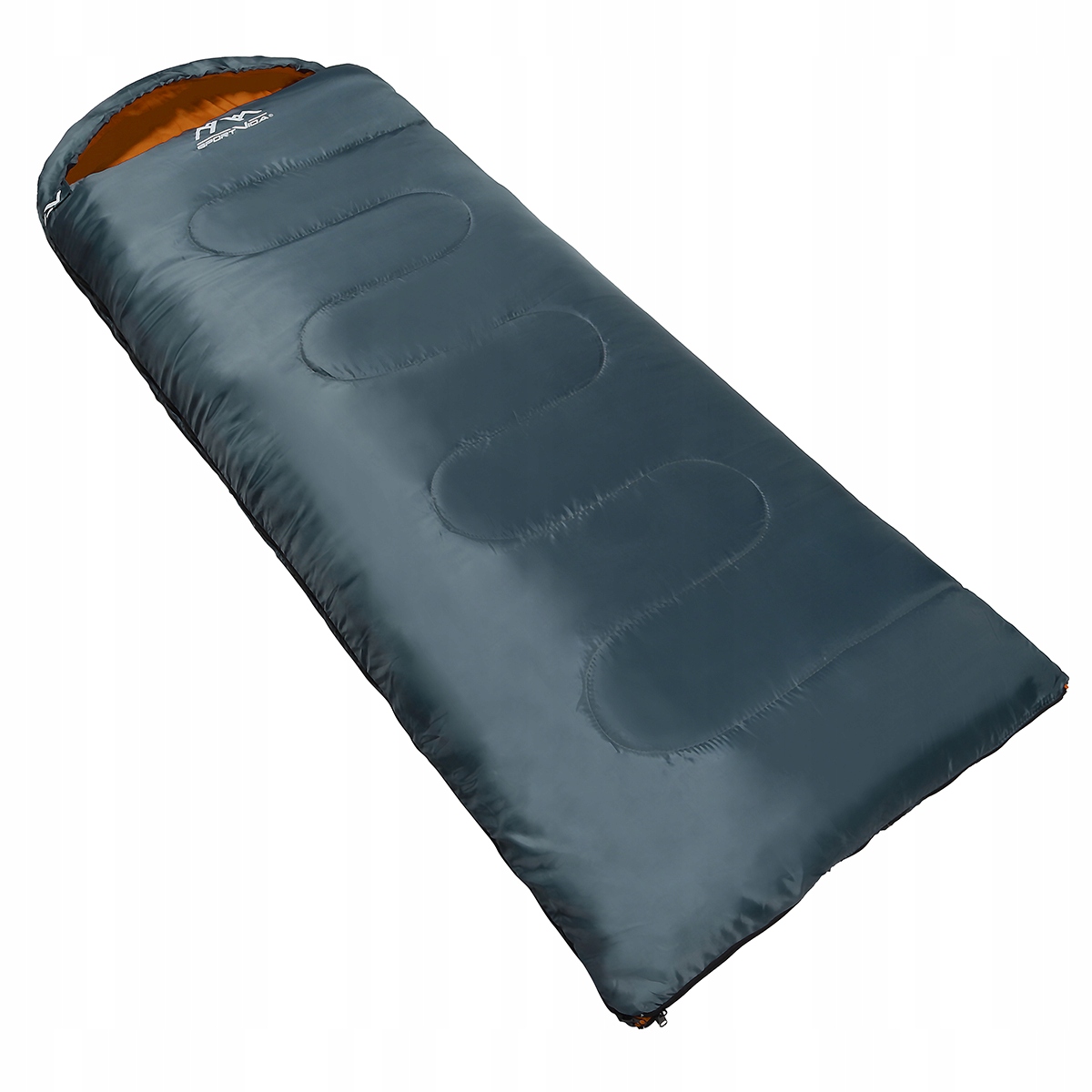 Спальний мішок (спальник) ковдра SportVida SV-CC0065 +2 ...+21°C R Navy Green/Orange — мініатюра 6