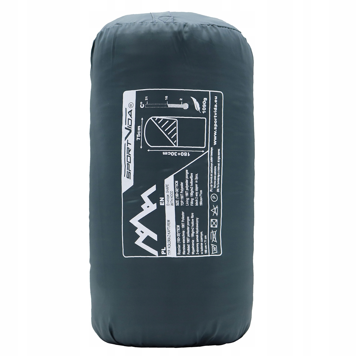 Спальний мішок (спальник) ковдра SportVida SV-CC0065 +2 ...+21°C R Navy Green/Orange — мініатюра 8