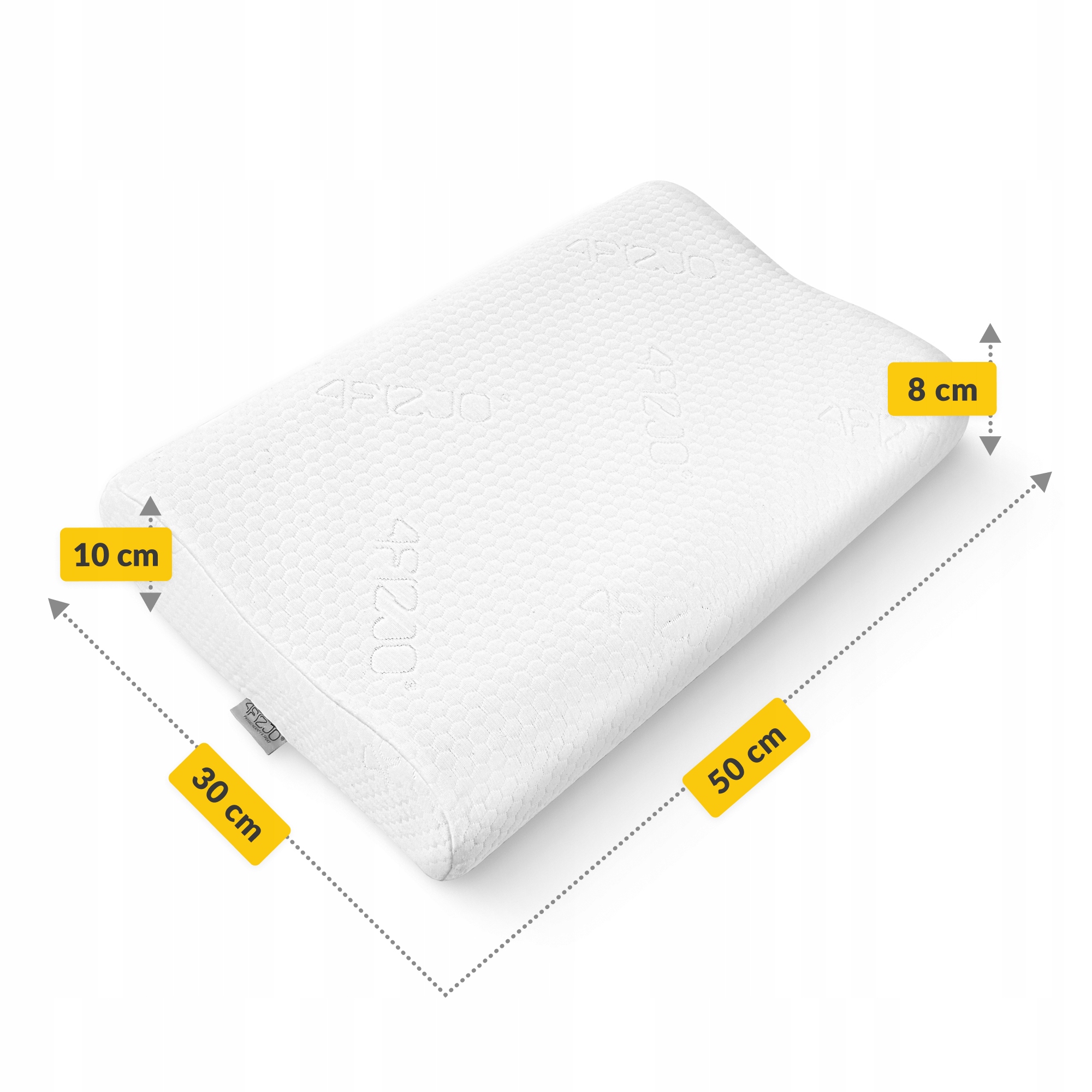 Подушка ортопедична 4FIZJO Ergo Small 30 x 50 см для сну White (P-5907739319401) — мініатюра 7