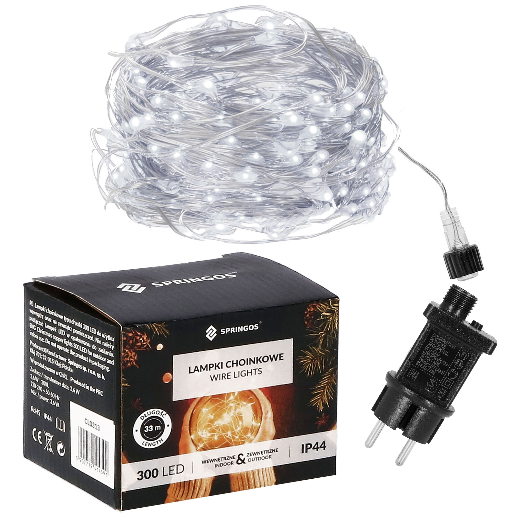 Гірлянда Springos 30 м 300 LED CL0309 Cold Білий