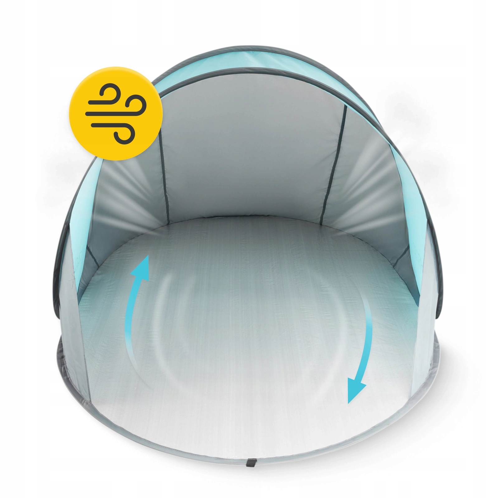 Намет пляжний 4FIZJO Pop-Up 195 x 120 см саморозкладний Grey/Mint (P-5905973401432) — мініатюра 10