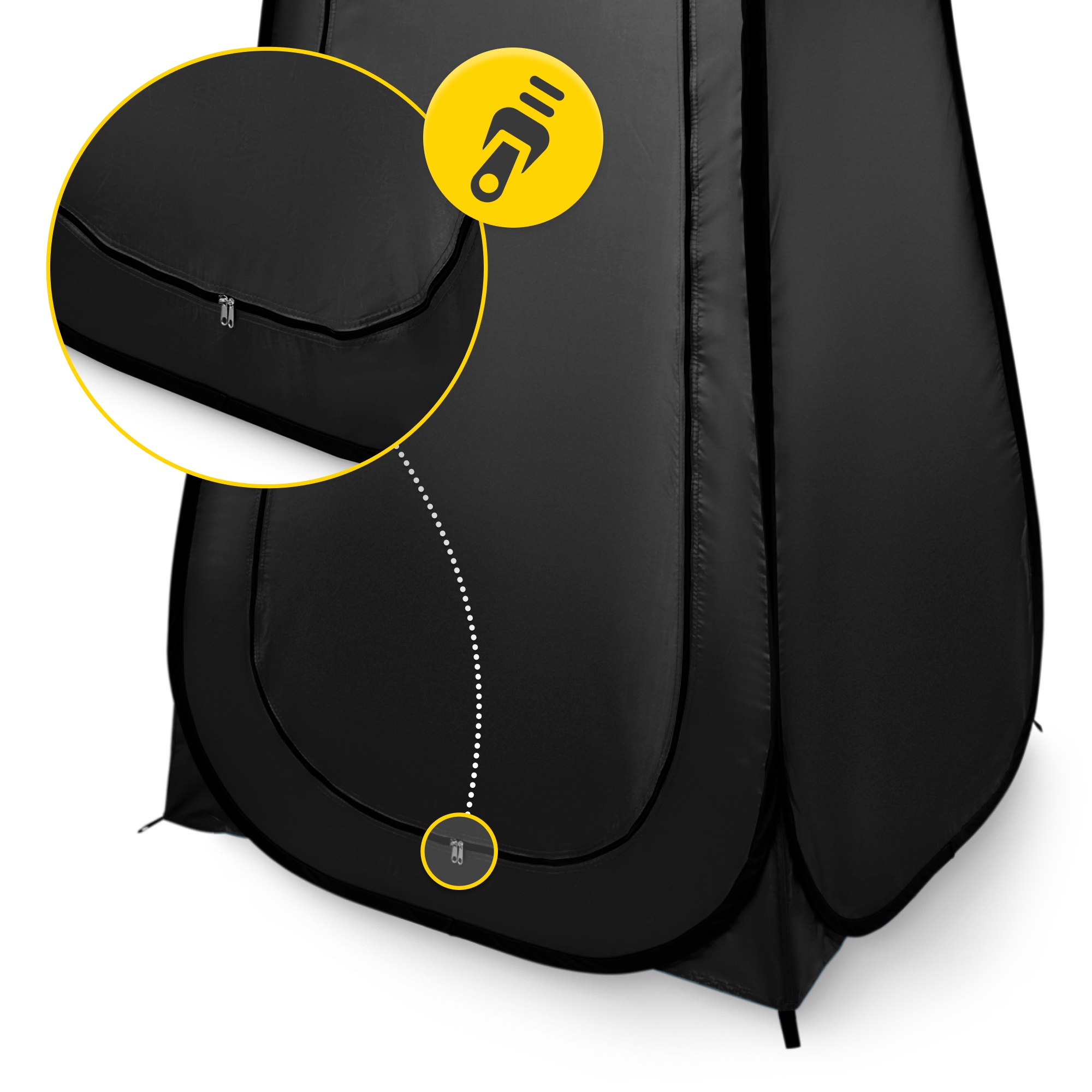 Намет туалет-душ, переодягальня Mountain Goat Pop-Up 200 x 110 x 110 см саморозкладний Black (P-5905973405195) — мініатюра 8