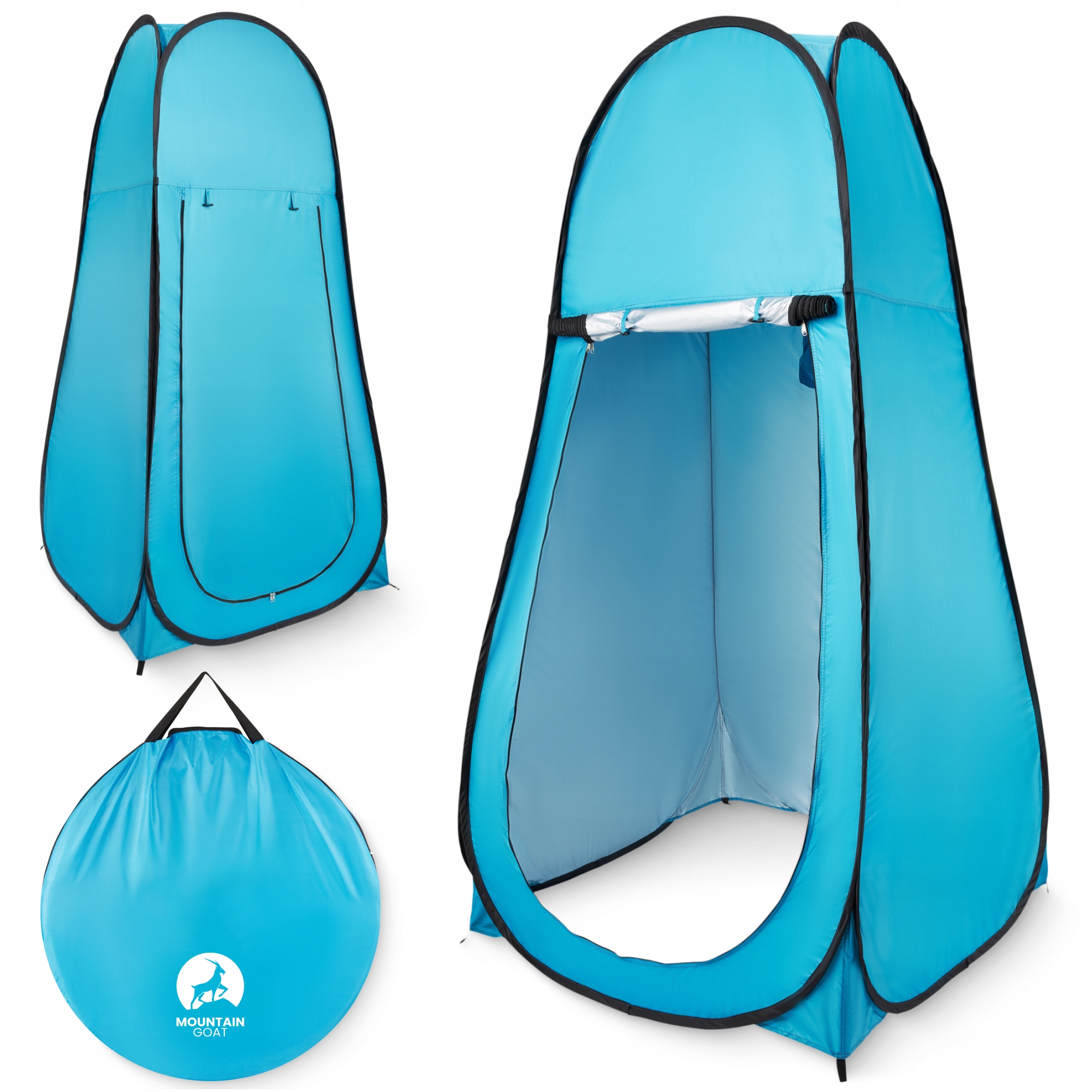 Намет туалет-душ, переодягальня Mountain Goat Pop-Up 200 x 110 x 110 см саморозкладний Sky Blue (P-5905973401456) — фото 1