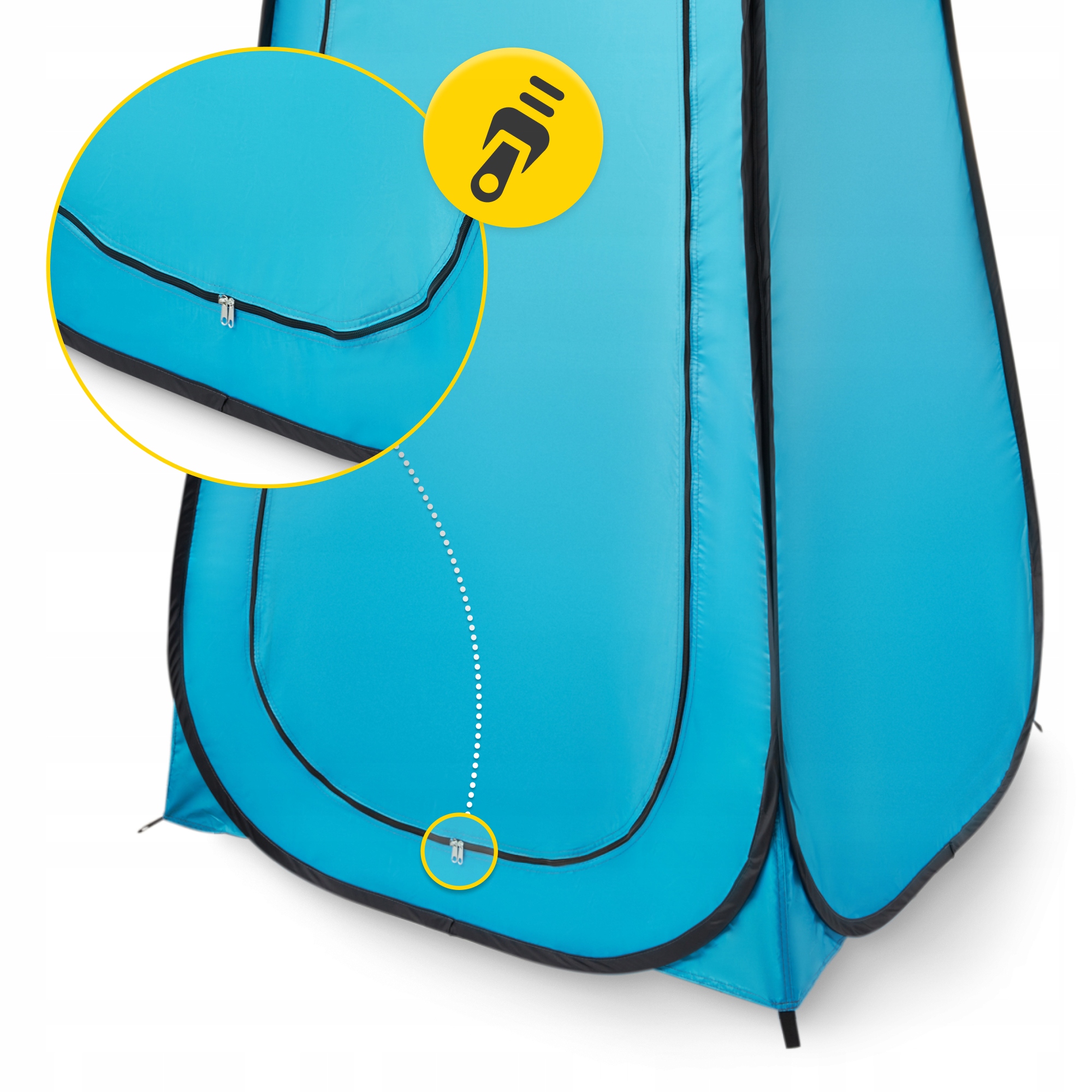 Намет туалет-душ, переодягальня Mountain Goat Pop-Up 200 x 110 x 110 см саморозкладний Sky Blue (P-5905973401456) — мініатюра 9