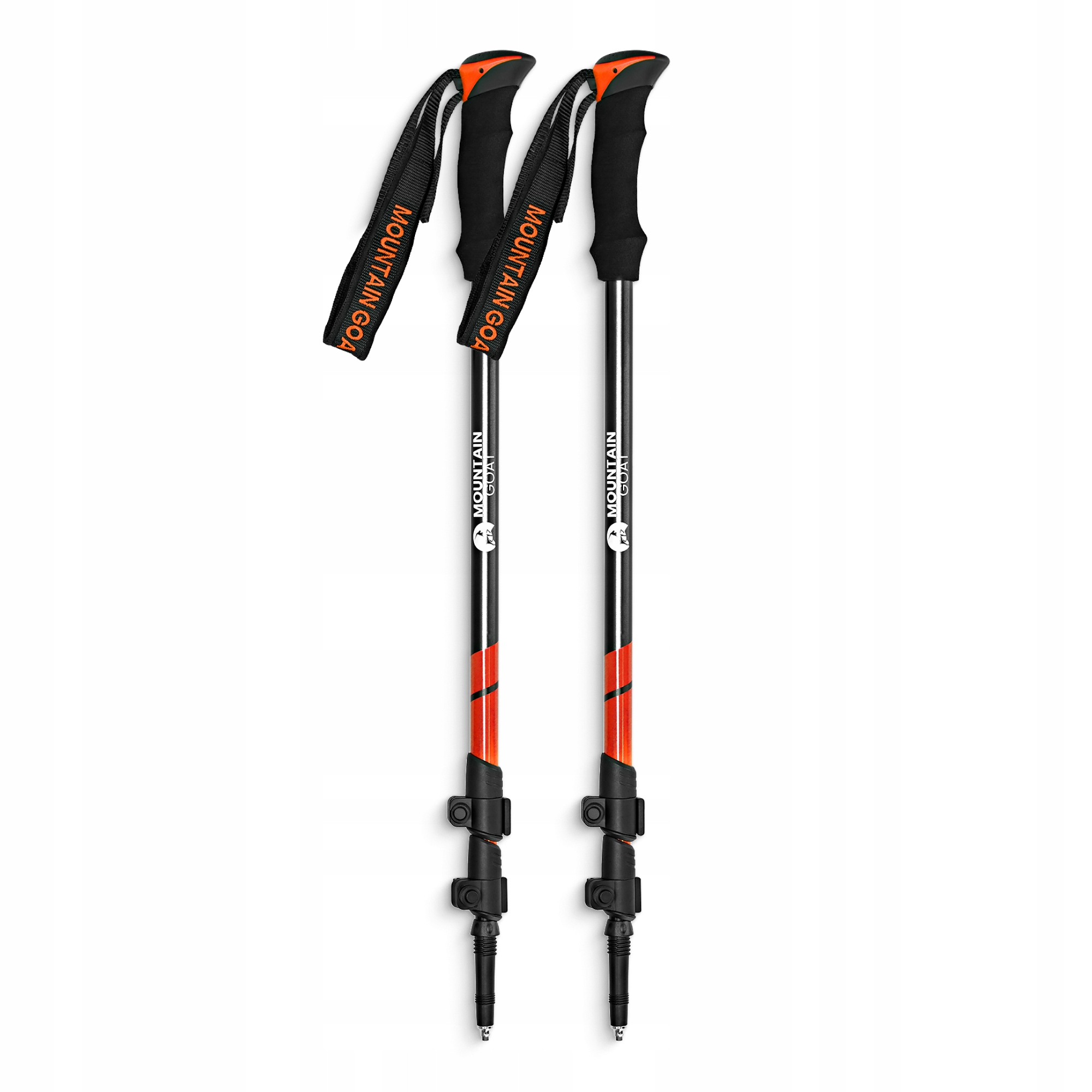 Трекінгові палиці Mountain Goat Peak+ 65-135 см Black/Orange (P-5907739318275) — мініатюра 6