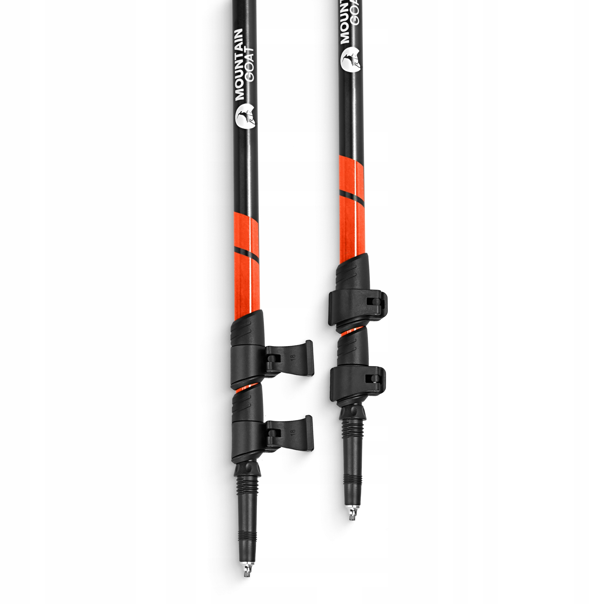 Трекінгові палиці Mountain Goat Peak+ 65-135 см Black/Orange (P-5907739318275) — фото 3