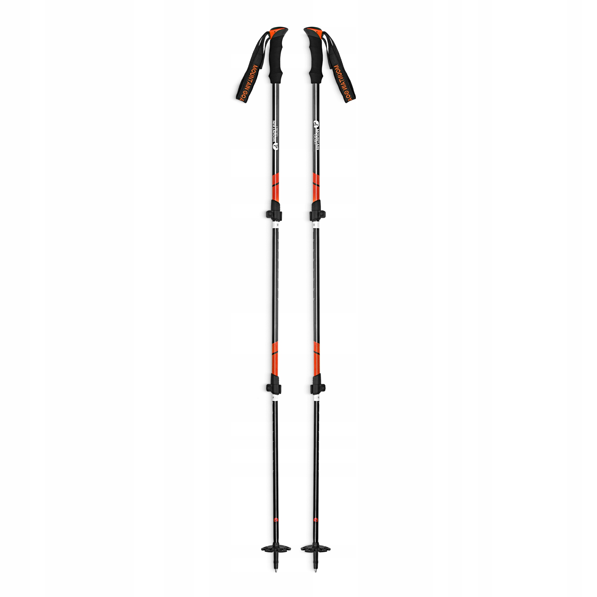 Трекінгові палиці Mountain Goat Peak+ 65-135 см Black/Orange (P-5907739318275) — фото 2
