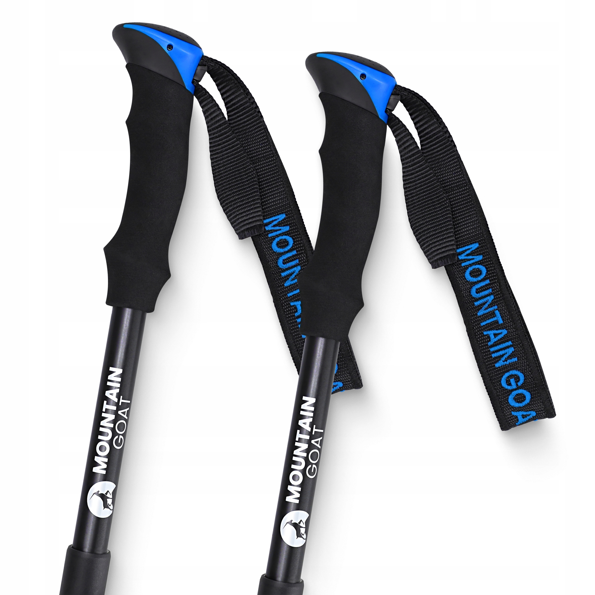Трекінгові палиці Mountain Goat Pro+ 43-130 см Black/Blue (P-5907739318244) — фото 3