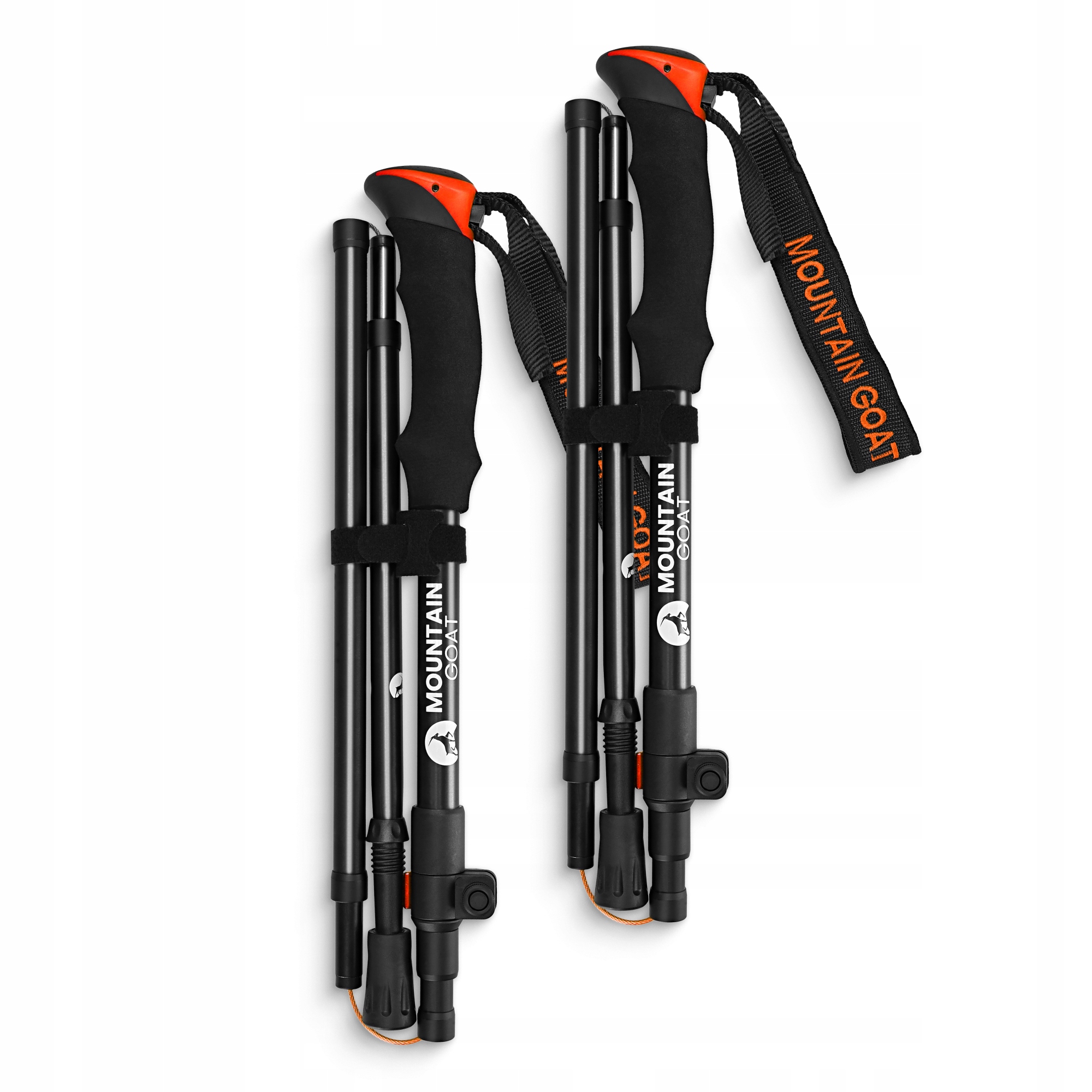 Трекінгові палиці Mountain Goat Pro+ 43-130 см Black/Orange (P-5907739318251)