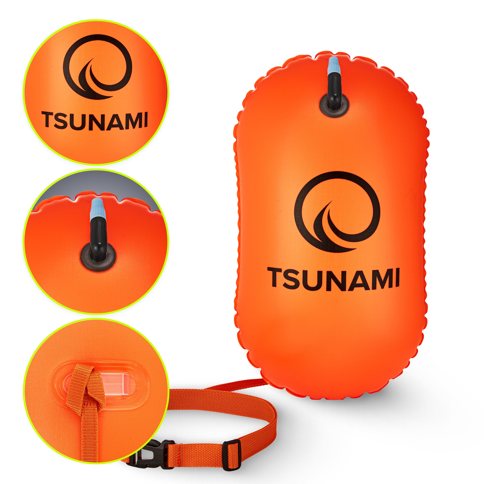 Буй для плавання TSUNAMI Basic надувний Orange (P-5907739314055) — мініатюра 6